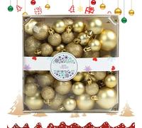 Ball Di Natale - Ornamenti Glitter Da 44 Pezzi | Baubles Albero A Prova Di Franco | 3/4/5 Cm Balli Di Decorazione Sospesa Per CħRISTMAS Tŕee Scale Di Ghirlanda Del Portico Pathway Giardino Este