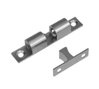 Ball Door Catch - Solid Polished Brass, Double Roller Furniture Hardware, Copper Bead Buckle, Closet Adjustable Tension Latch | Heavy Duty Cabinet Lock, Strong Spring Clip For Bookshelf, Cupboard, Pan