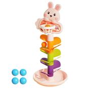 Ball Drop Toy, Interactive Basketball Ramp Activity Tower, Colorful Rolling Balls, Sensory Play, Hands on Learning Fun, Game for Early Development, 12.99 Inches High