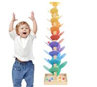 Ball Drop Toy, Leaves Bocce Tree Wooden Ball Track, Early Education Color Cognition with Music Integration, Ideal for Toddler 3-7 Years, Bedroom, School, Family, Daycare, Nursery
