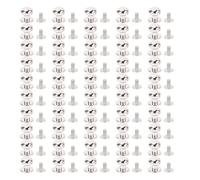 Ball Head Stud Rivets 50 Sets | Zinc Alloy High Hardness Metal Rivets for Handcraft/Bags/Clothing | Decorative Screw Back Fasteners for Secure Installation (Silver)