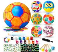 Ball Painting Lamp, Soccer Craft Painting Set, Complete Art Supplies with Glow Stickers for Children’s Bedrooms, Living Rooms, Classrooms, Christmas, Parties, Holidays, Fun & Creative Activity