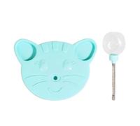Ball Pet Feeder Toy, Food Dispenser Dogs, 8.27x6.3x8.66 Inches, Tough Resistant Design, Interactive Feeders Training Tool for Foraging Skill Development, Light Pink And Blue