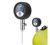 Ball Pump, Air Pressure Gauge, Compact Copper Abs Tool with Accurate Psi Reading, Pump Pressured Reader for Sports Balls, Home Outdoor Bike Tire Use, Games, Practices, Black