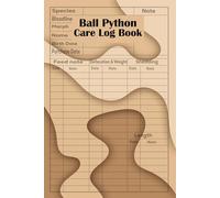 Ball Python Care Logbook: Track Health Feeding and Habitat Conditions Daily