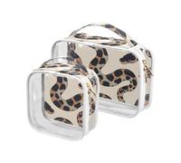 Ball Python Minimalist 2 Pack Clear Toiletry Hanging Bag TSA Approvato Portable Makeup Brush Bag Shaving Essentials