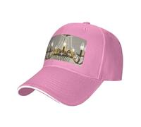 Ball Room Chandelier Stampa Neutro Sandwich Hat Style Fit tutto l'anno Cappelli da baseball regolabili Snug Secure, rosa, Taglia unica