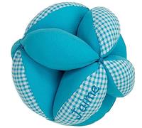 Balla di pressione Montessori, palla per bambini, palla sonaglio o pallina Montessori PERSONALIZZATA con il NOME. Vari modeli e colori disponibili (Türkis)