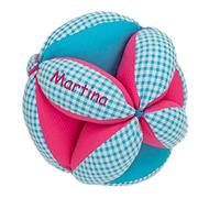 Balla di pressione Montessori, palla per bambini, palla sonaglio o pallina Montessori PERSONALIZZATA con il NOME. Vari modeli e colori disponibili (Bumble)