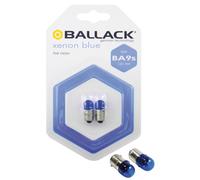 BALLACK Lamp.BA9S Xenon Blue 12V 8W 2pz