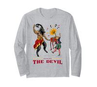 Ballando con Il Diavolo (Divertente Strano Grafico) Maglia a Manica