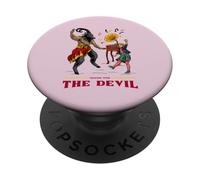 Ballando con il diavolo (Divertente strano grafico) PopSockets PopGrip Adesivo