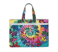 Ballando Ringraziamento Orso Stampa Grande Capacità Tela Tote File Bag Per Le Donne Uomini Documento Ufficio Viaggi Shopping