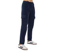 Ballandoro Pantaloni Cargo Donna Cotone Velluto a Coste Leggero Jeans Vita Alta Pantaloni Eleganti Primaverili con Tasche Chino Donna (IT, Testo, 3XL, Regular, Regular, Blu Navi)