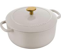 BALLARINI Bellamonte - Casseruola in ghisa smaltata, rotonda, 20 cm, 2,5 l, colore: bianco avorio