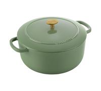 BALLARINI Bellamonte - Casseruola in ghisa smaltata, rotonda, 26 cm, 5,5 l, colore: verde