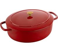 BALLARINI Bellamonte - Teglia ovale in ghisa smaltata, 37 cm, 9,5 l, colore: Rosso