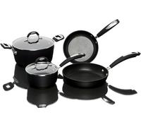 BALLARINI Set 2 Padelle, 2 Casseruole, 2 Coperchi Nero