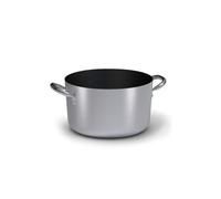 Ballarini Professionale Ballarini 2018.24 casseruola media 2 maniglie 24cm - alluminio antiaderente nero professionale con finitura esterna in alluminio satinato - metallo 1000045