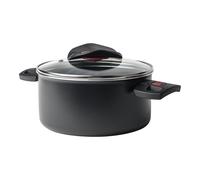 BALLARINI Click & Cook Pentola con coperchio in vetro - 16 cm, alluminio, Keravis