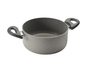 Ballarini Cortina Granitium Casseruola 2 Maniglie, Alluminio, Grigio, 20 cm