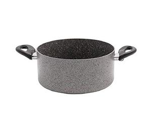 Ballarini Cortina Granitium Casseruola 2 Maniglie, Alluminio, Grigio, 24 cm