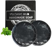 Ballboyz Face Soap,Natural Volcanic Mud Soap, ballboyz soap,Black Soap Bar with Bubble Net,for Men Women Teens Facical,Suitable For All Skin Types (2 pcs)