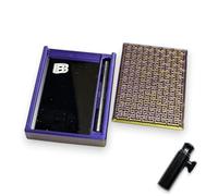 Ballerbox/Pocketbox con specchio integrato, tubi e schede Hack Plus dosatore per tabacco da fiuto (Wonderland Nebula #13)