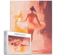 Ballerina 1000 pezzi puzzle per adulti sfocato sfondo sognante puzzle artistico colorato puzzle fai da te per la decorazione della casa regali puzzle famiglia perfetto per serate di gioco 50 × 70 cm