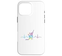 Ballerina Ballerina Coppia Battito cardiaco ECG Donna Ballerina Custodia per iPhone 16 Pro Max