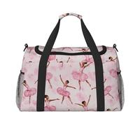 Ballerina - Borsone da viaggio per ragazze, ad acquerello, da palestra, per la notte, per uomini e donne, leggero, per allenamento e vacanze