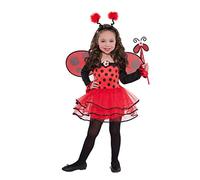 Joker 997655/56-S - Coccinella Ballerina Costume di Carnevale in Busta, Bambina, Rossa e Nera