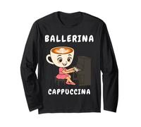 Ballerina Cappuccino Pianoforte Carino Italiano Brainrot Meme Ragazze Maglia a Manica