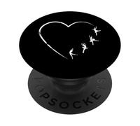 Ballerina Cuore Silhouette Dance Pose PopSockets PopGrip Adesivo