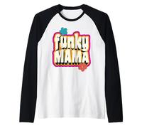 Ballerina da discoteca Funky Mama Funky Vintage retrò anni '70 Maglia con Maniche Raglan