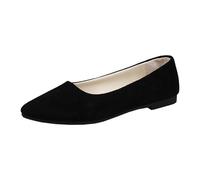 Ballerina da donna, confortevole, tacco piccolo, ballerine da donna, piatte in pelle scamosciata, senza lacci, sport, casual, mocassini morbidi, scarpe comode, eleganti, mocassini, scarpe da passeggio