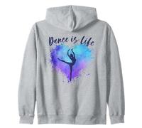Ballerina Dance is Life Dancing Ballerine Graphic Felpa con Cappuccio