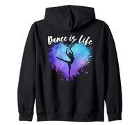 Ballerina Dance is Life Dancing Ballerine Graphic Felpa con Cappuccio