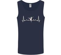 Ballerina Dancer ECG Dancing Ballet Pulse Uomo Vest Tank Top