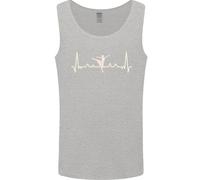 Ballerina Dancer ECG Dancing Ballet Pulse Uomo Vest Tank Top