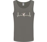 Ballerina Dancer ECG Dancing Ballet Pulse Uomo Vest Tank Top