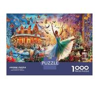 Ballerina in Flower Town Jigsaw Puzzle 1000 Pezzi Classici Per Adulti E Bambini ≥14 Anni Giochi Rilassamento & Intell. Character Art Per Appassionati Esperti Decorazione Casa Antistress Concentration