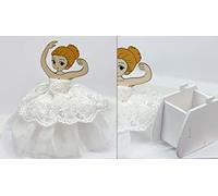 BALLERINA LEGNO C/TUTU P/CONFETTI L1929