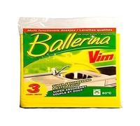 Vim Ballerina il Panno Giallo Multiuso, Assorbente e Resistente, Confezione Risparmio da 45 Panni
