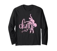 Ballerina rosa con scritta "Script Dance Lettering" Maglia a Manica