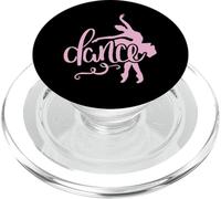 Ballerina rosa con scritta "Script Dance Lettering" PopSockets PopGrip per MagSafe