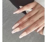 Ballerinas Coffin Press On Nails Luccichi Francese Acrilico Falsa False Colle Artificiali Accesa Per Wome Stick Un Chiodo Finto