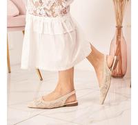 Ballerine ajourées à bout point con la sposa all'indietro fantasia e dettagli brodés in spirale Adotta uno stile unico e un design unico. La silhouette è la migliore e il valore è il migliore. Il punt