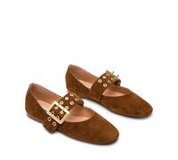 Ballerine babies in pelle scamosciata Atlantica Marrone 41