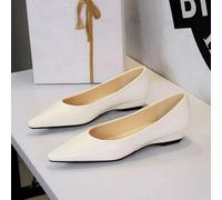 Ballerine Bianche Eleganti Donna Punta Tacco Basso 2,5 Cm Scarpe CF54332
